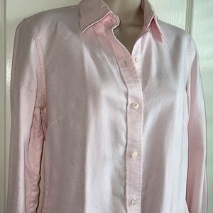 Pink Banana Republic Button Down Textured Blouse